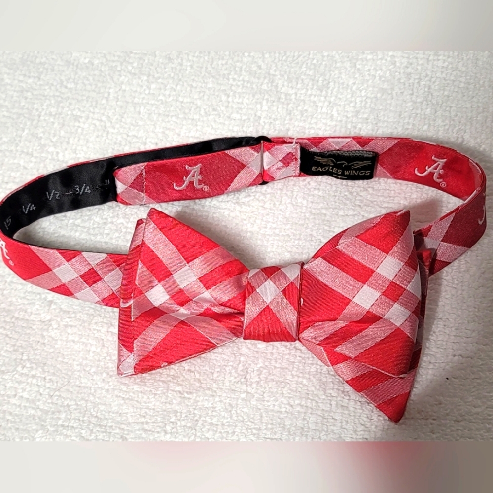 Eagle Wings Alabama Bow Tie Crimson & White